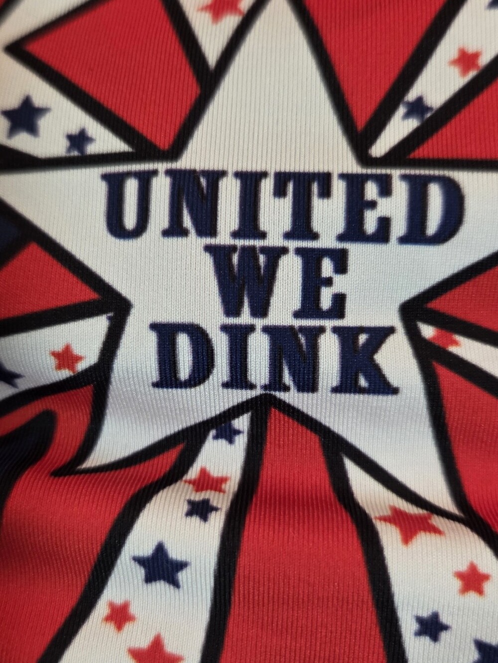 PickleballBella United We Dink Patriotic Skorts Size3 (US Medium) Red White Blue